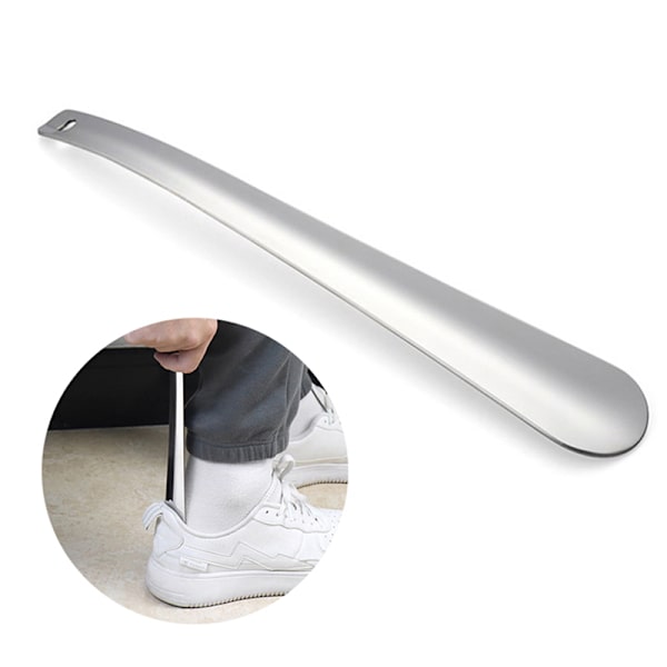30cm Profesjonell Metal Dame Barn Sko Horn lang Praktisk Sho Silver