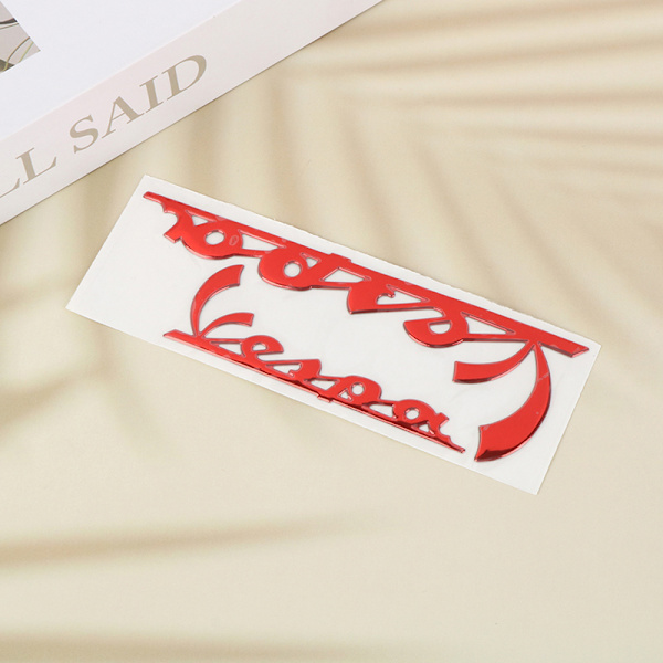 Emblem-klistremerke 3-dimensjonalt dekal for Vespa GTS300 GTV125 200 Red