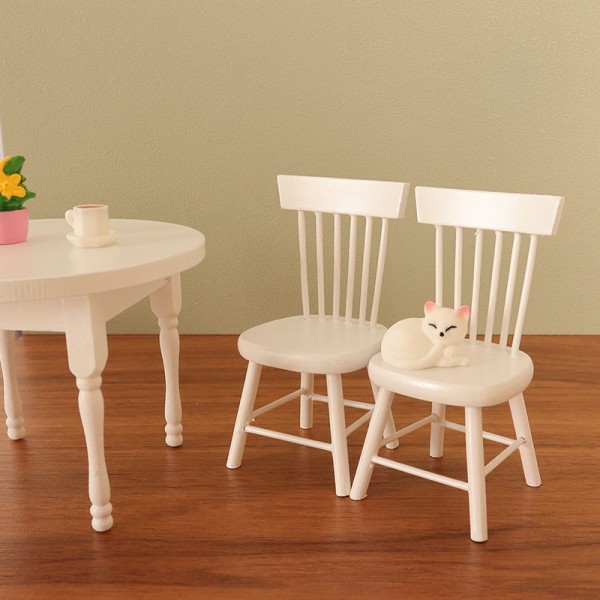1:12 Dollhouse Mini ruokapöytä tuoli Kahvikuppi Flowerpo