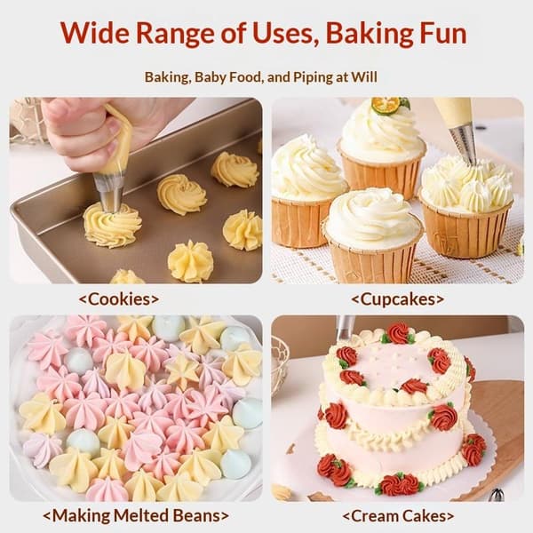 25 mm Gräddmunstycke Spritsmunstycken Rostfritt Stål Rosgrädde A9