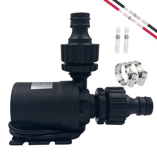 Vattenpump Högtryck Solcell DC12V/24V Lyft 5M 800L/H Borstlös 12V wire