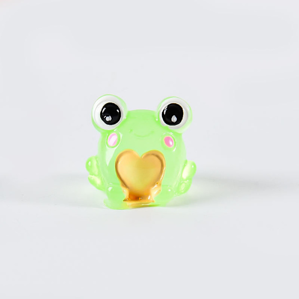 Mini Luminous Frog Ornament Animal Doll Dollhouse Car Micro Lan A5