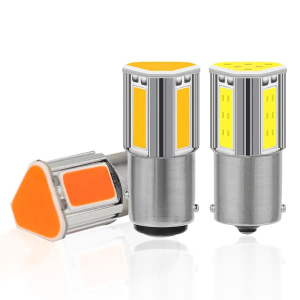 2 stk. COB LED 1156 1157 BA15S Bremselyspærer 12V til bil A3