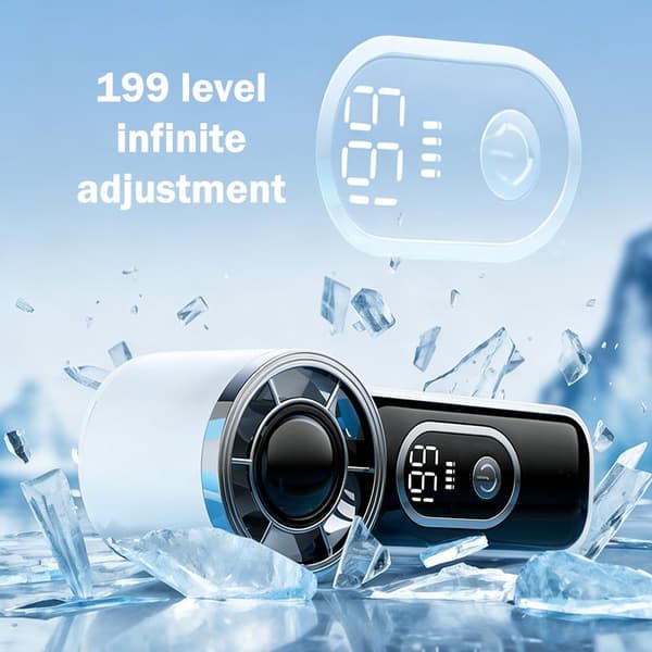 Mini Håndholdt Ventilator Med LED-Display D