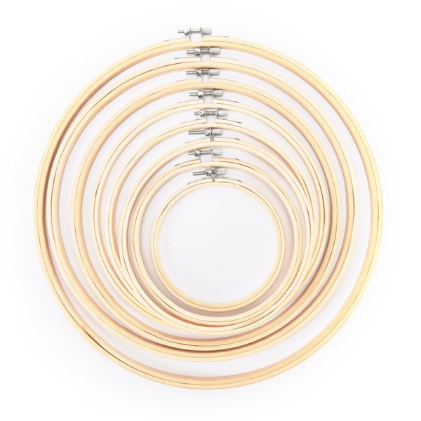 Trækorssting hine Bamboo Hoop Ring Broderi Syning 18cm