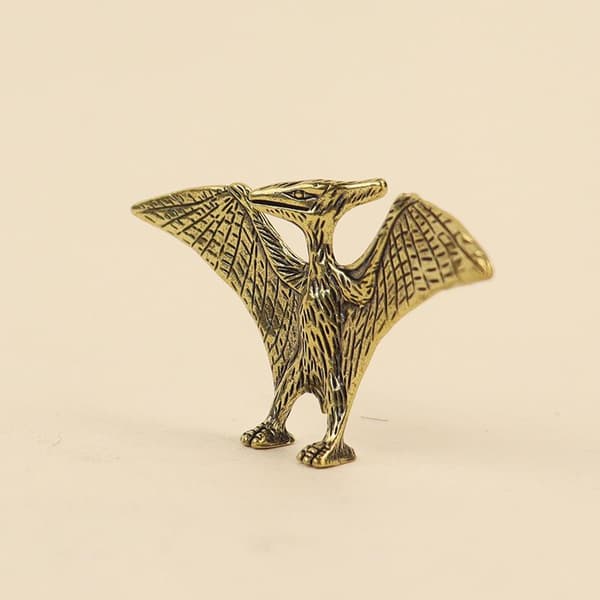 1 stk. massiv messing Jurassic Pterosaur Mini Statue Kontorbord