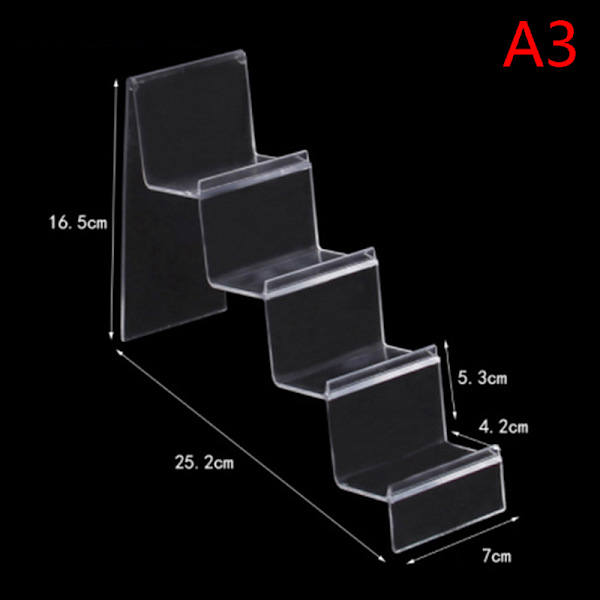 Akryl Display Hylla Mobilplånbok Glasögon Rack Flerlager A3