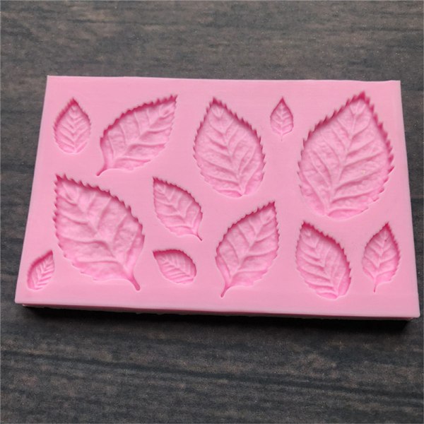 Bladformet silikoneform Blade Kage Dekoration Fondant Cookies Mou