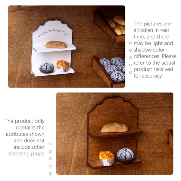 1:12 Dollhouse Miniatyyri Säilytyshylly Seinälle asennettava Welcome Rac White