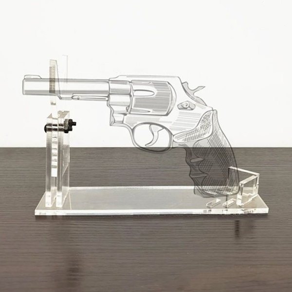 Klar Akryl Hånd Display Stand Pistol Rack Holder til model Clear