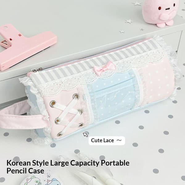 Pink Pige e Blonde Penalhus Studerende Stor Kapacitet Opbevaring Sta Blue
