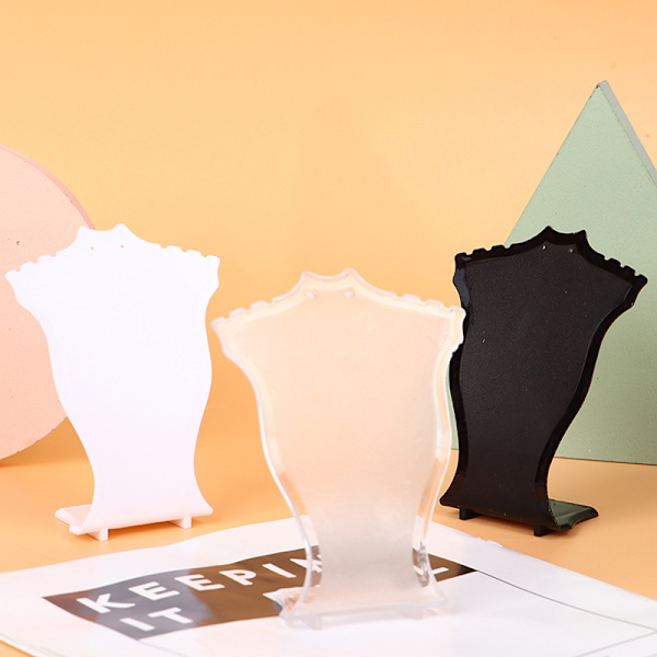 Halskæde Holder Vedhæng Smykker Display Stand Øreringe Display White