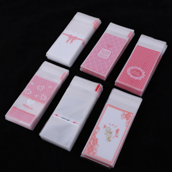 100 stk Mini plast kjeks emballasje cupcake wrapper poser opp s C