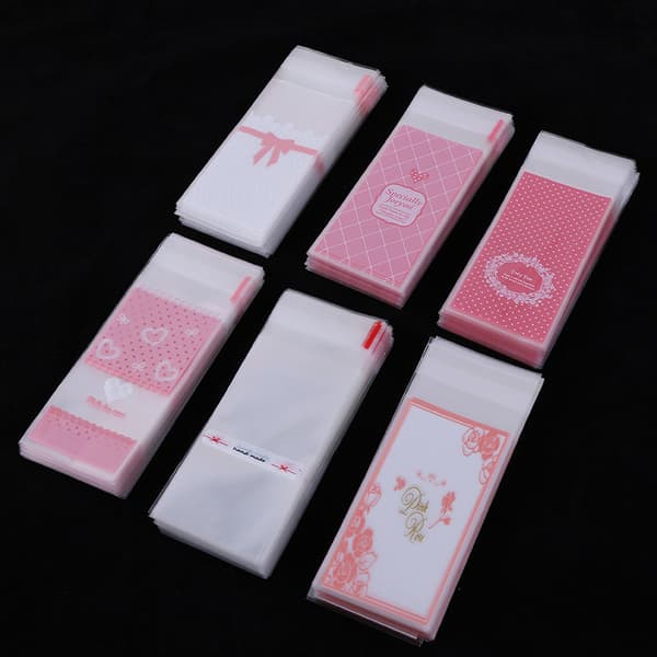 100 stk. Mini plastik cookie emballage cupcake wrapper poser opp s C