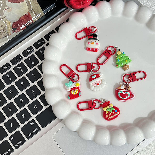 e Jultomte Pepparkaksgubbe Hänge Nyckelring Väska Dekoration C A2