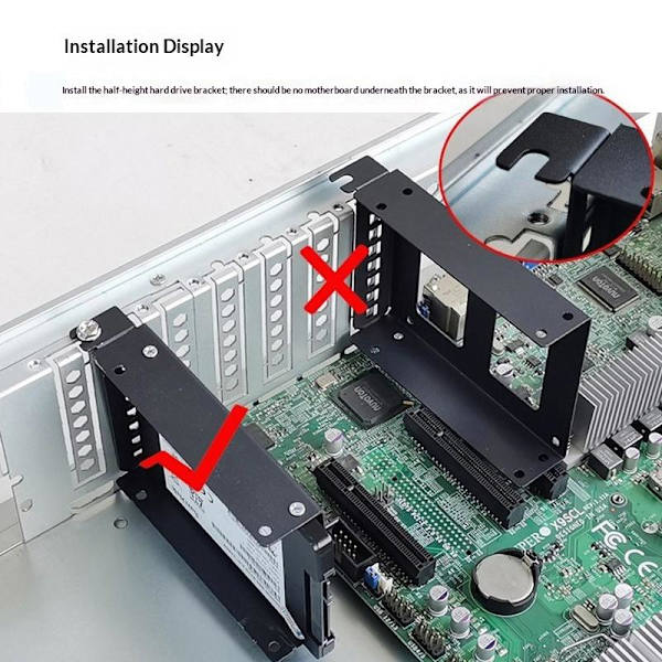 Stasjonær datamaskinveske SSD HDD Universal harddiskbrønn PCI-kort A2