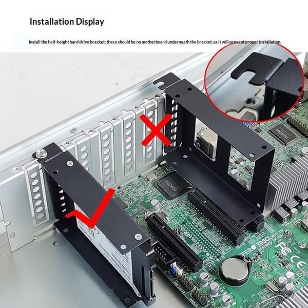 Stationær computerkabinet SSD HDD Universal harddiskplads PCI-kort A2