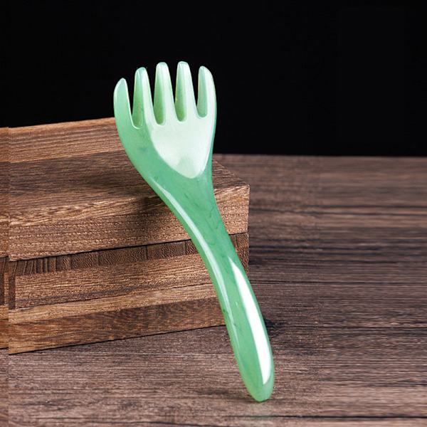 Hartsi mehiläisvaha päähierontakampa hierontalaite Gua Sha Stick Green