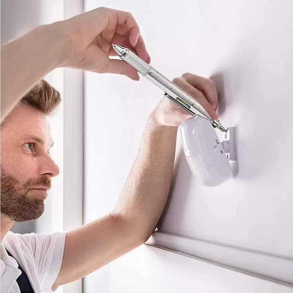 6-i-1 Multifunksjonell Metallkulepenn med Stylus Linjal Le A8