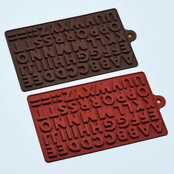 1 Stk Silikone 26 Letter Chokolade Bageforme DIY Kage Decorati Red