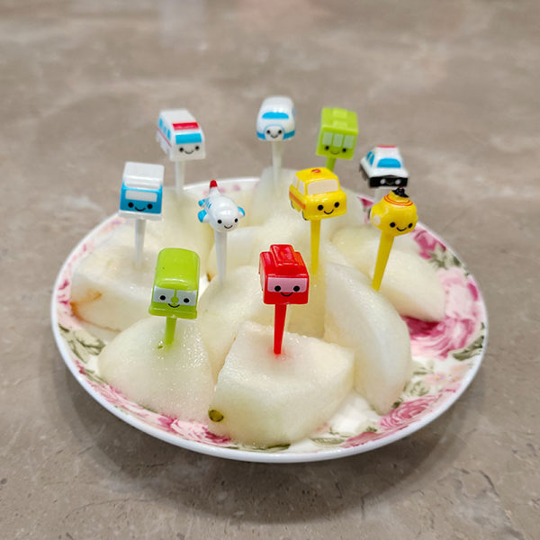 Sarjakuva Fruit Fork Toothpicks ja Animal Selection Mini Lunch Bo A3