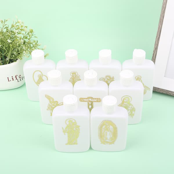 100 ml heligt vattenflaskor med skruvlock Plast heligt vatten A