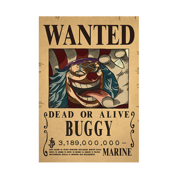 Juliste One Piece Wanted Wanted Juliste Luffy Paper Vintage Poste D