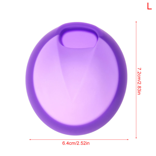1st Återanvändbar silikon mensskiva Mjuk menskopp Tampong Purple L