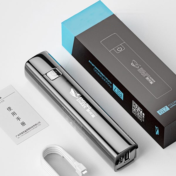 Ultra Bright Tactical LED-lommelygte Mini Torch Power Bank Outd Black
