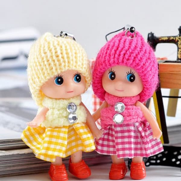 1 st Mjuka Baby Dolls Interactive Mini Doll Telefon Hängande Barn