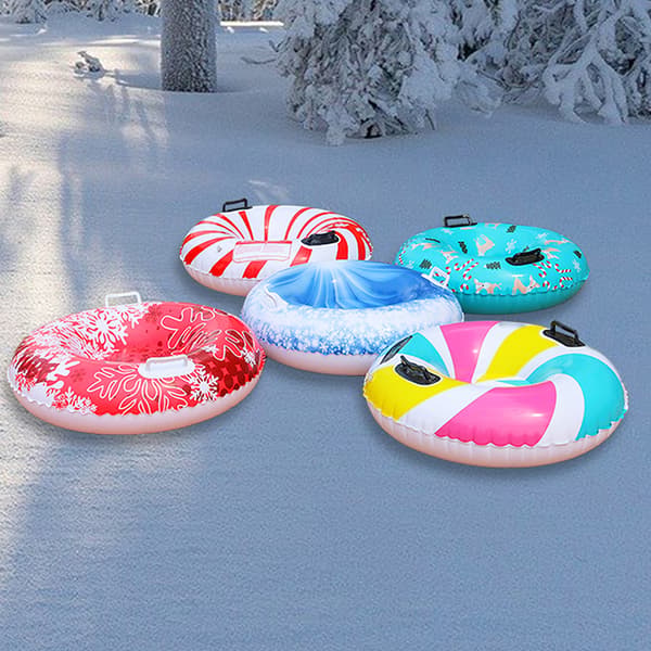 Uppblåsbar PVC-skidring, tjock snörör, vinter 4