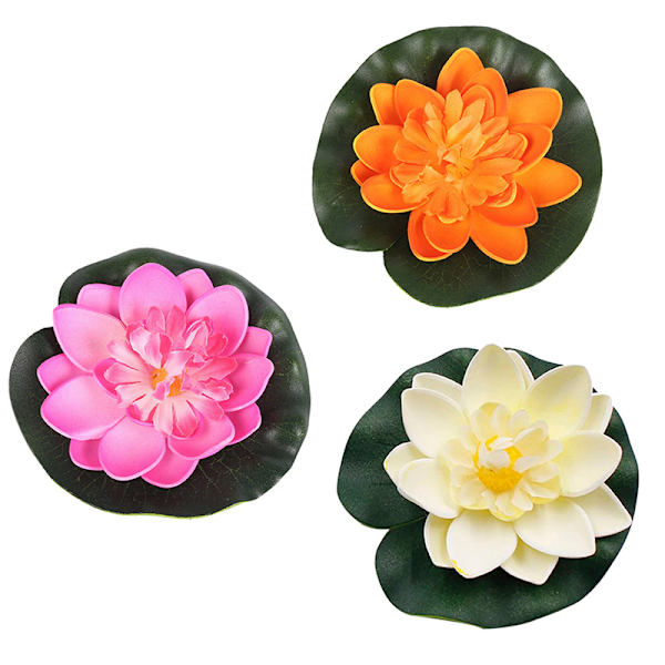 5 stk. Kunstige Flydende Vand EVA Lotus Blomster Dam Dekoration Tank