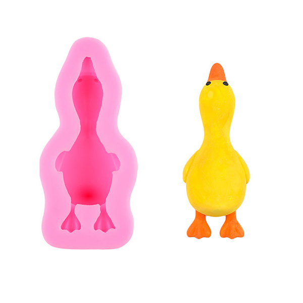 3D Andeform Silikoneform DIY Duftlys Gips Sæbe Ler A1