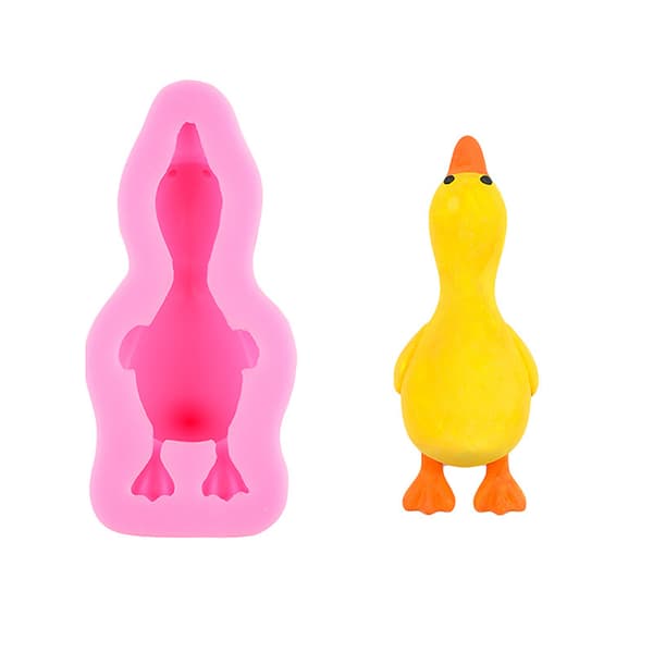 3D Anka Form Silikonform DIY Doftljus Gips Tvål Lera A2