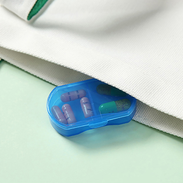 2-fack Pill Organizer Portabelt case Dust-Pro Transparent