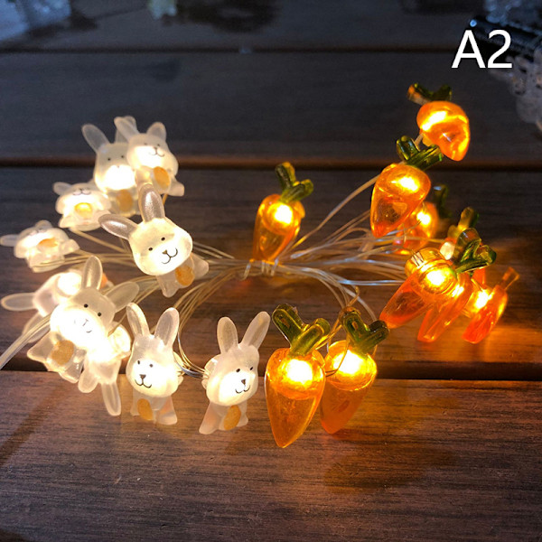 1M 10LED Pääsiäisvalosarja Porkkana Pöllö Munat Keijuvalo Gar A2