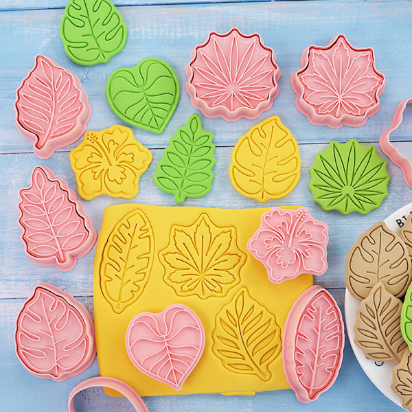8 stk Blade Cookie ter Biscuit Form Press Stamp Fondant Kage M