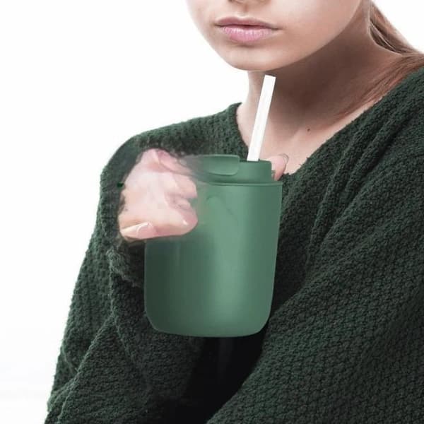 220 ml Mini Isolerad Kaffemugg Vakuum Resemugg Termisk Fläck White