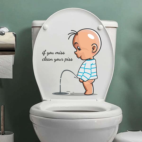 Hauskat WC-varoitustarrat lasten virtsaamiseen WC-kansi 30*30cm