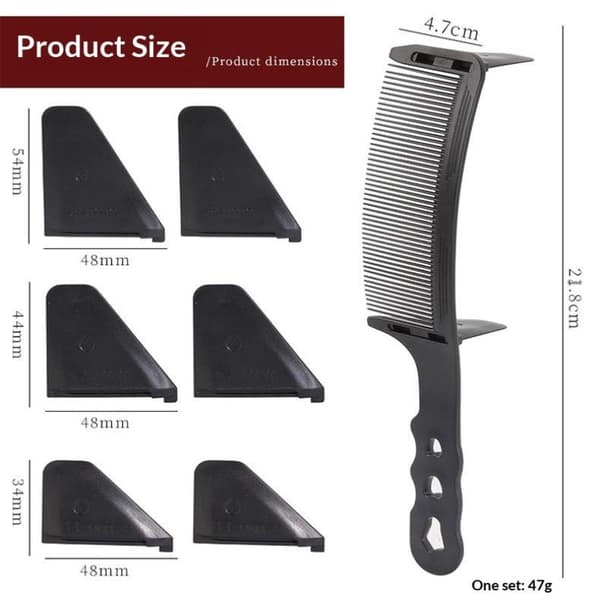 Barber Flat Top Hårkam Böjd Hårklippning Böjd Posi Black