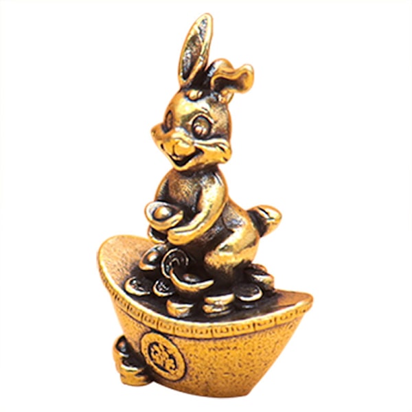 Nyttår messing figurer Desktop Ornament nøkkelring anheng