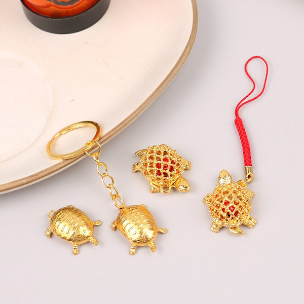 Golden Turtle nøkkelring anheng Penger Lucky Tortoise Ornament Ho 4#