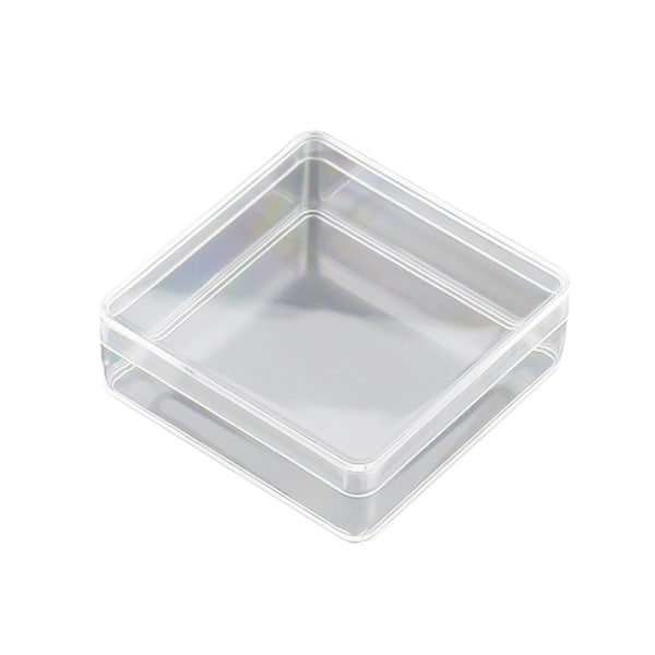 50ml Mini Small Square Transparent Plastic Opbevaringsbokse Crysta