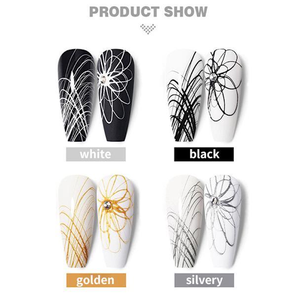Spider Lakka 8ml Nail Spider Gel Web Painting Creative Nail G Black