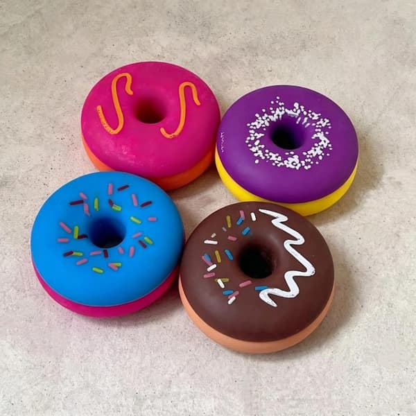 e Donutformet Squishy Cube Anti-TPR Legetøj Gaver Chocolate