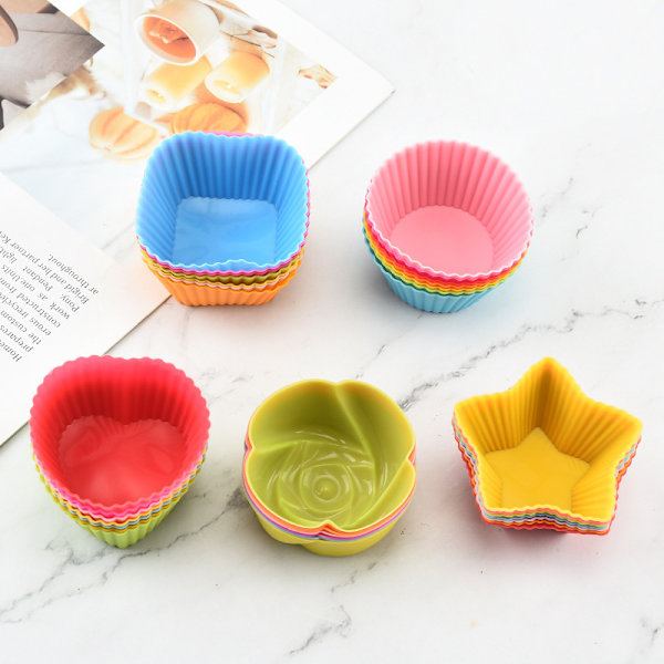5 stk Silikonform Cupcake Kake Muffin Kopp Bakeware Nons C