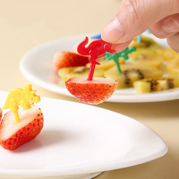 10 stk Bento e Mini Dyr Fruktpinner Gaffler Lunsjboks Dekor Ki