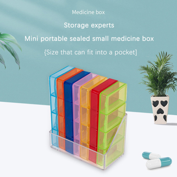 Pill Box Organizer Rese Pill Box Pill förvaringsfack Box
