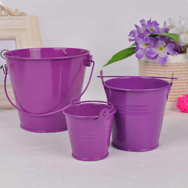Mini metalliske fargerike bøttegodteritønner bryllupsfest favoriserer Multi-color L