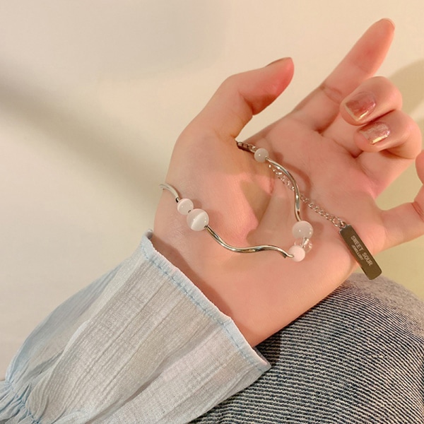 Kreativt armbånd med opalperler for kvinner Irregular Chain Splicin